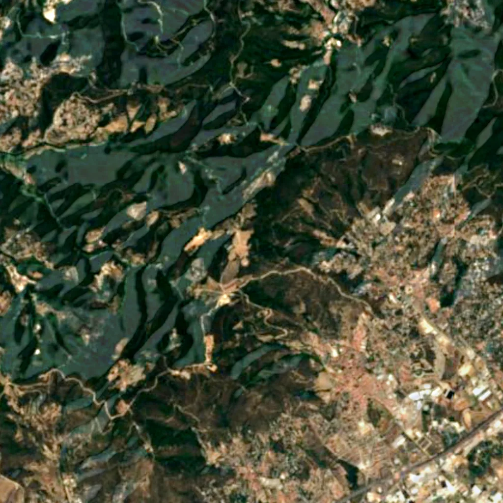 Le sol au-dessus de Cova d'en Joan (Sentinel-2)