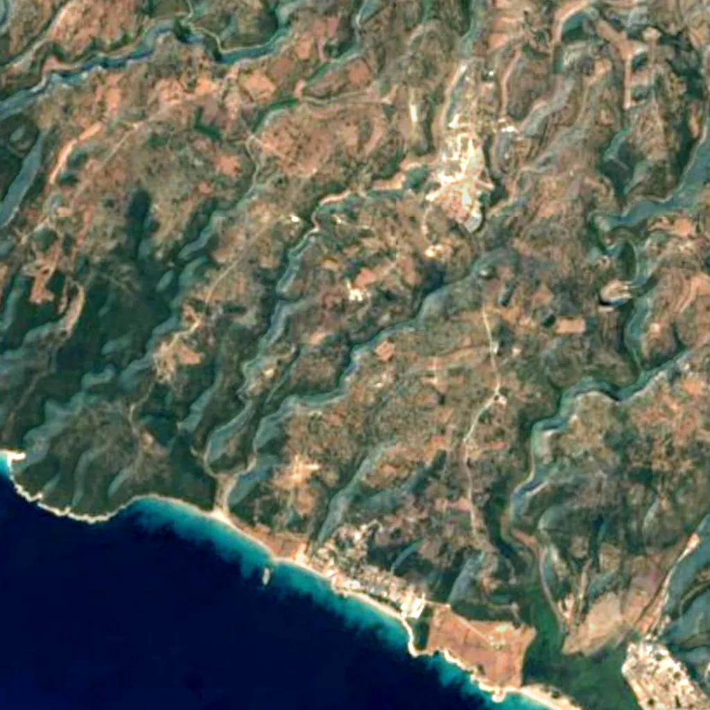 The ground above Cova des Coloms (Sentinel-2)