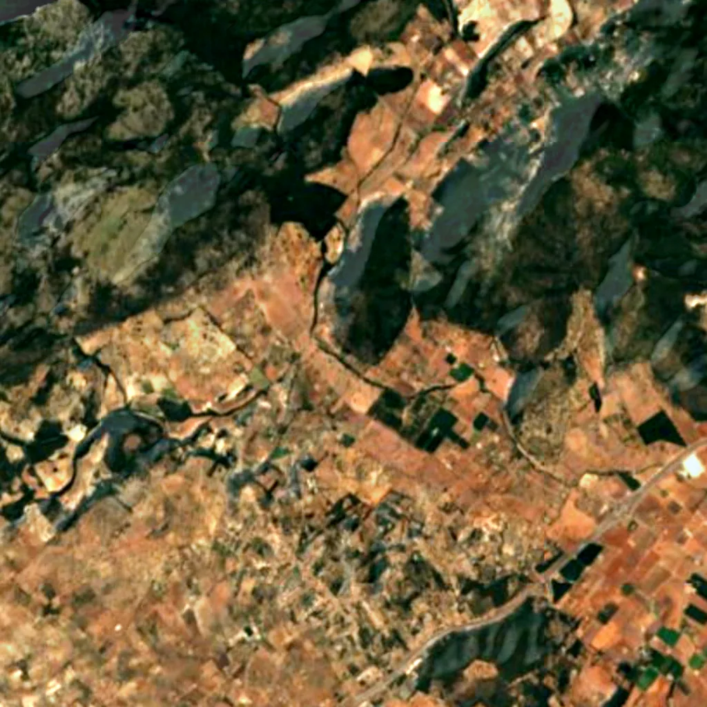 De grond boven Coves de Campanet (Sentinel-2)