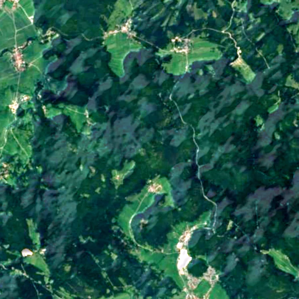 Le sol au-dessus de Grotte de Križna (Sentinel-2)
