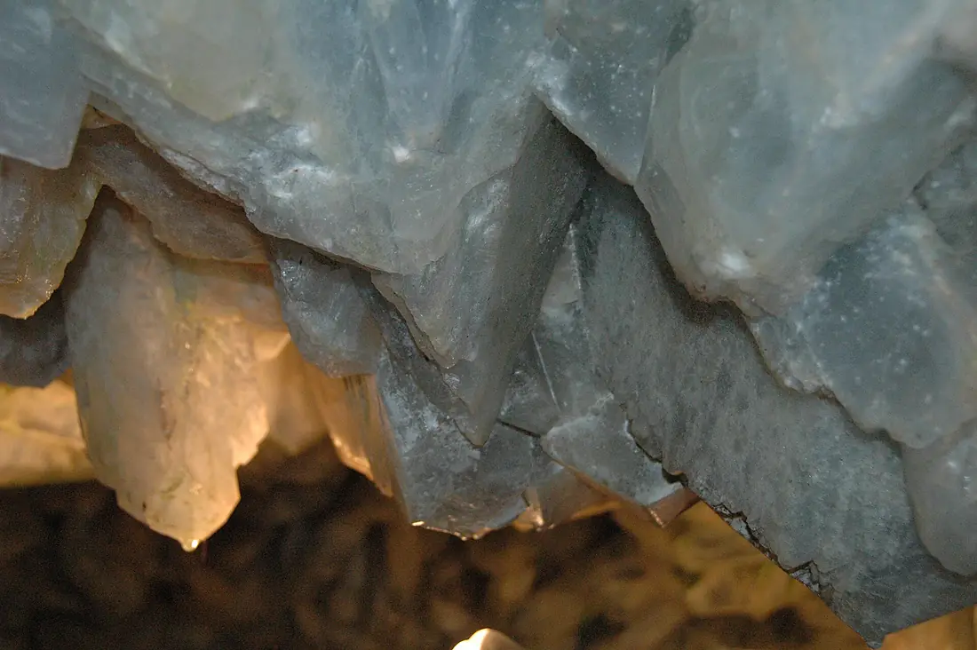 Celestite (Crystal Cave, South Bass Island, Lake Erie, Ohio, USA) 15 (8321112196)