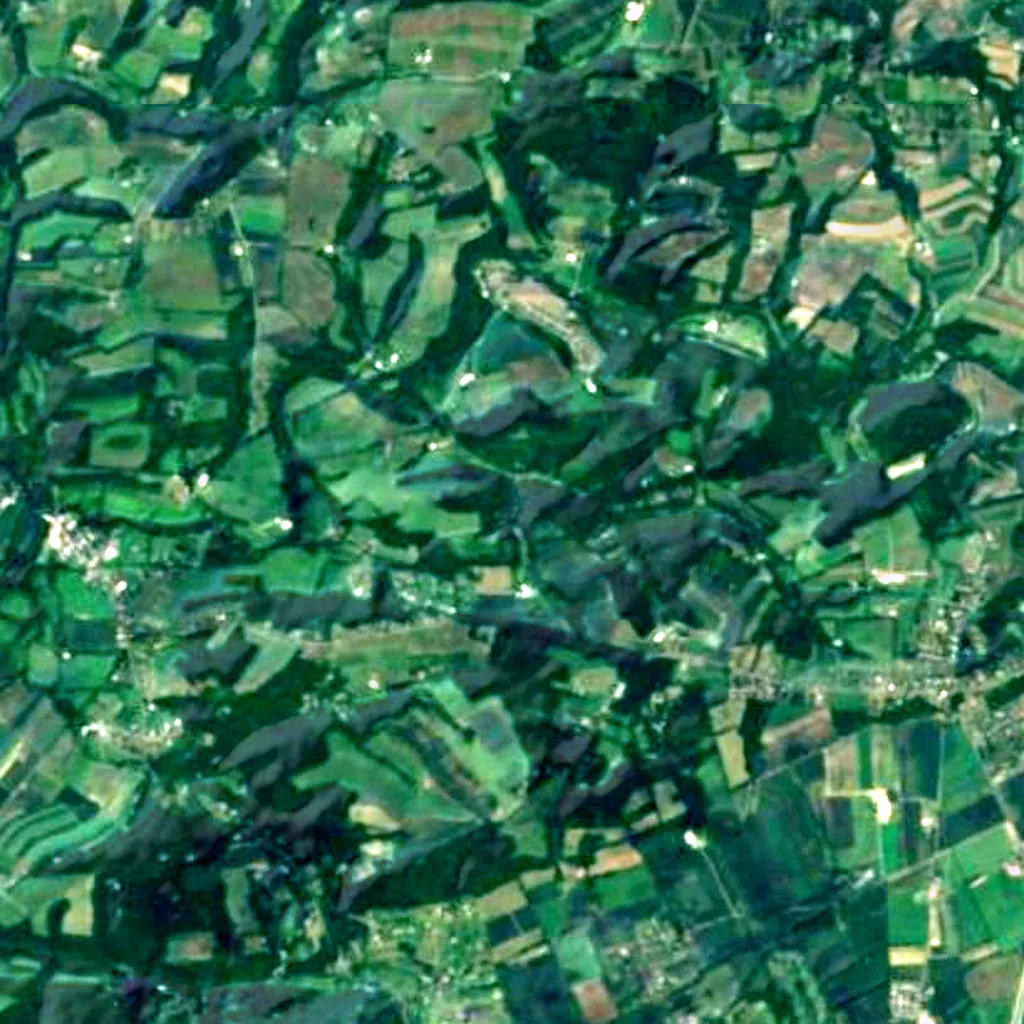 De grond boven Crystal Cave (Sentinel-2)