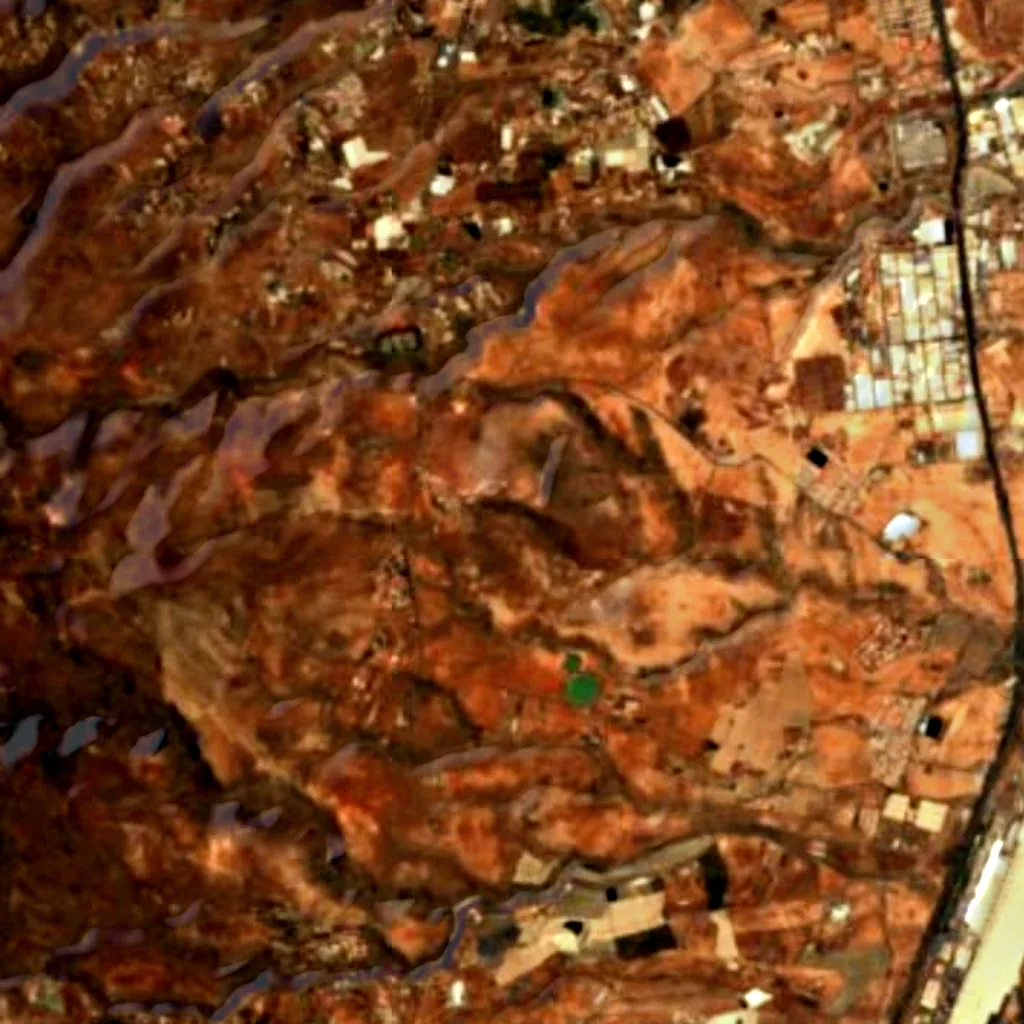 El suelo sobre Yacimiento Arqueológico de Cuatro Puertas (Sentinel-2)