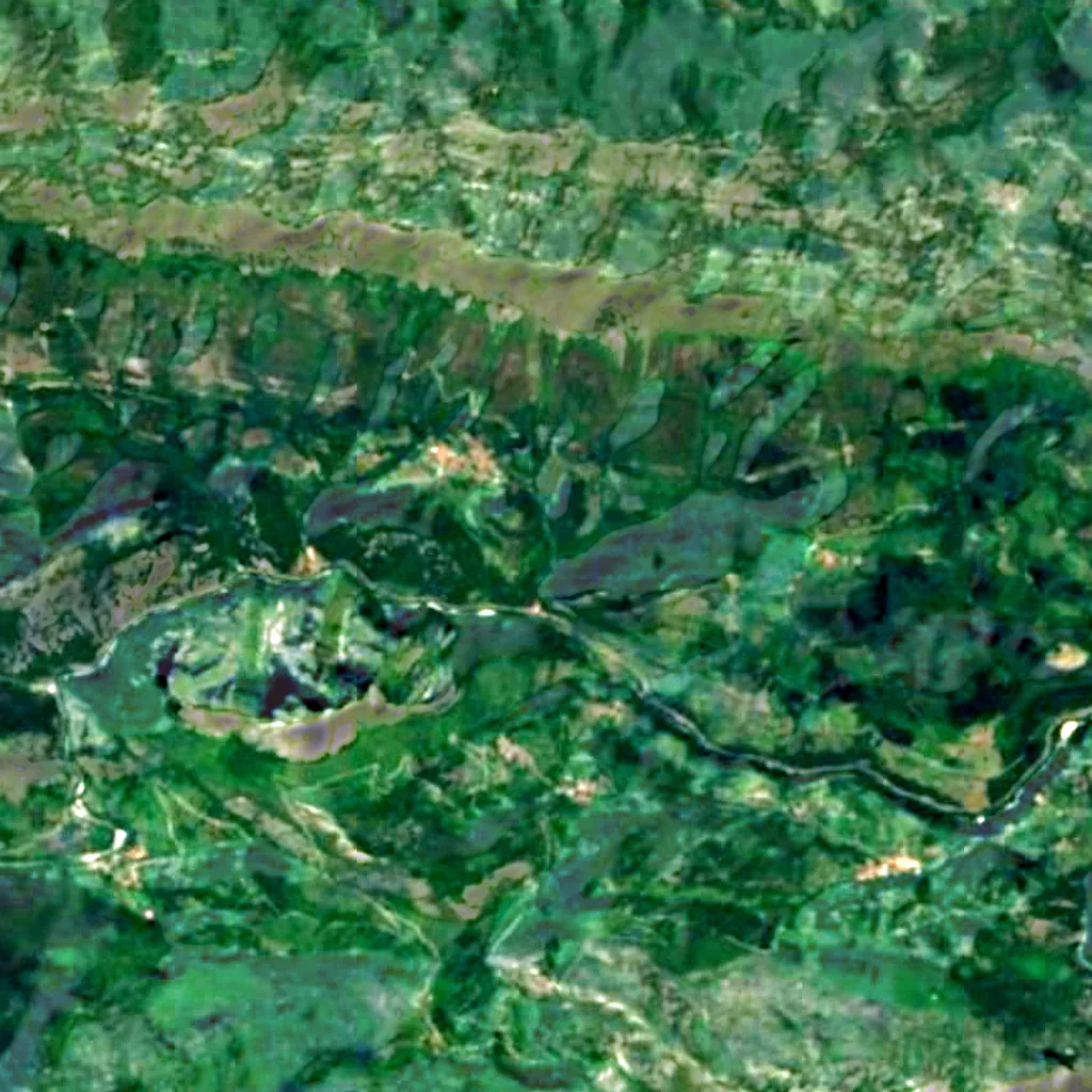 The ground above Cueva de Llonín (Sentinel-2)