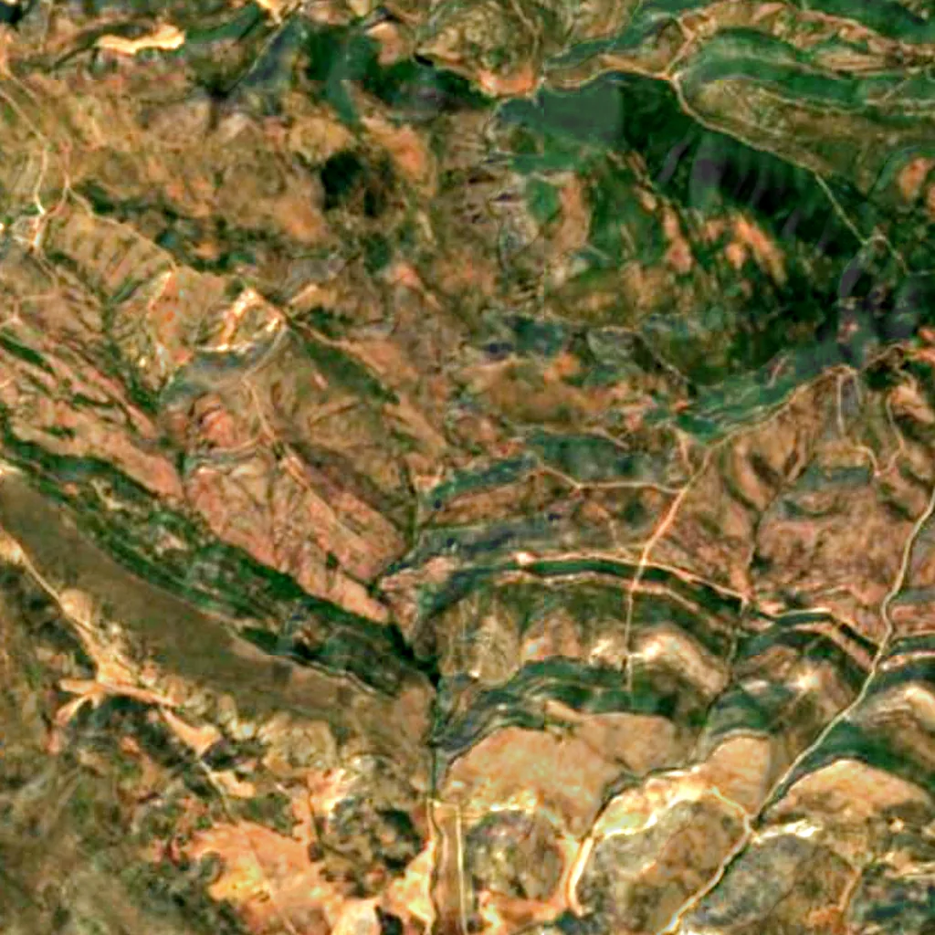 Le sol au-dessus de Grotte de Los Casares (Sentinel-2)