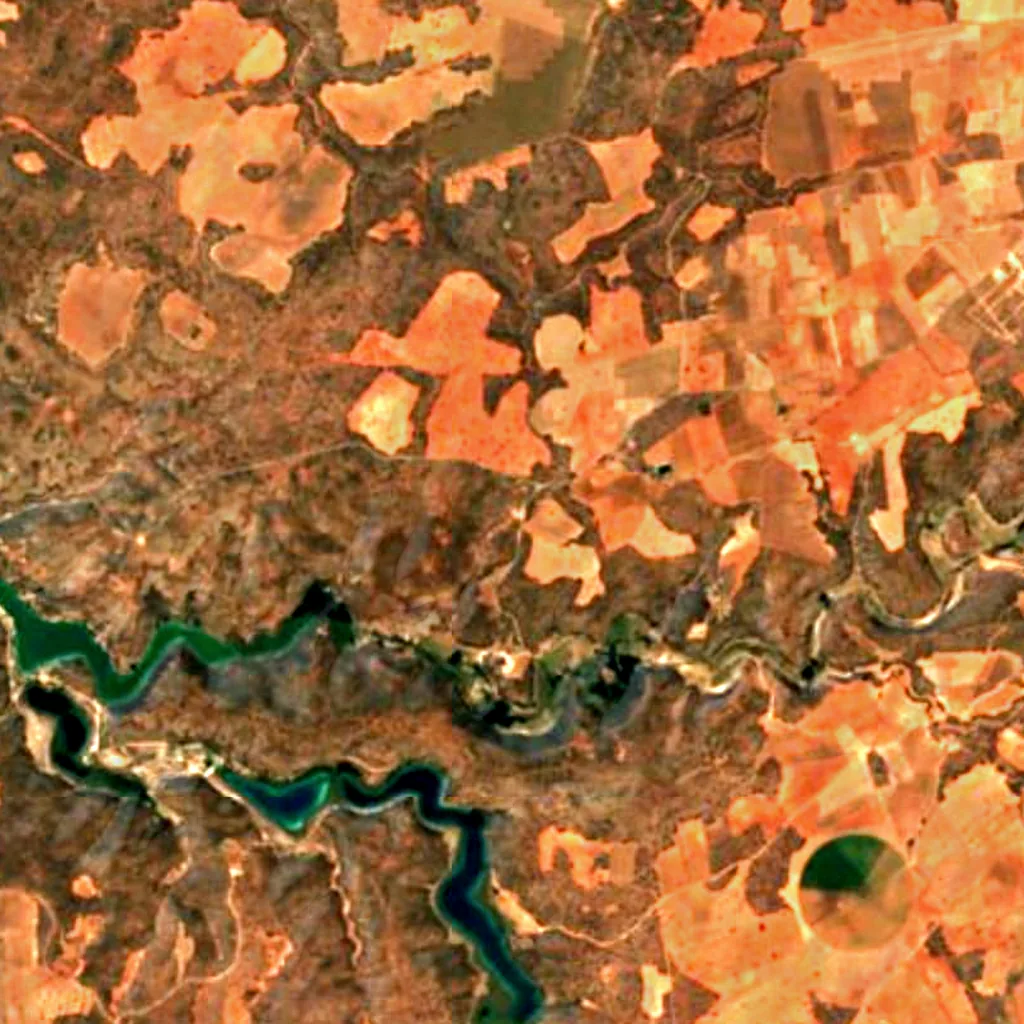 Il terreno sopra Cueva de Montesinos (Sentinel-2)