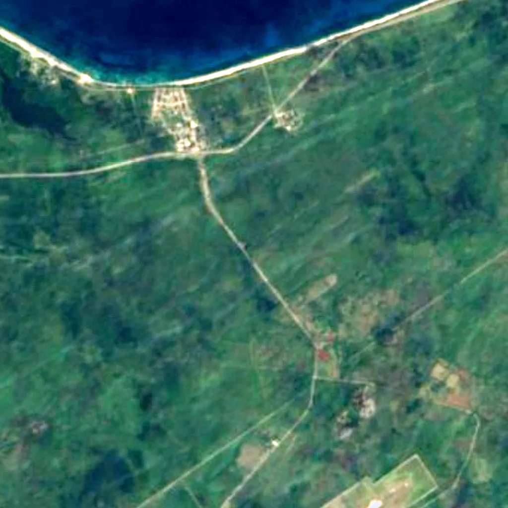 De grond boven Cueva de Saturno (Sentinel-2)