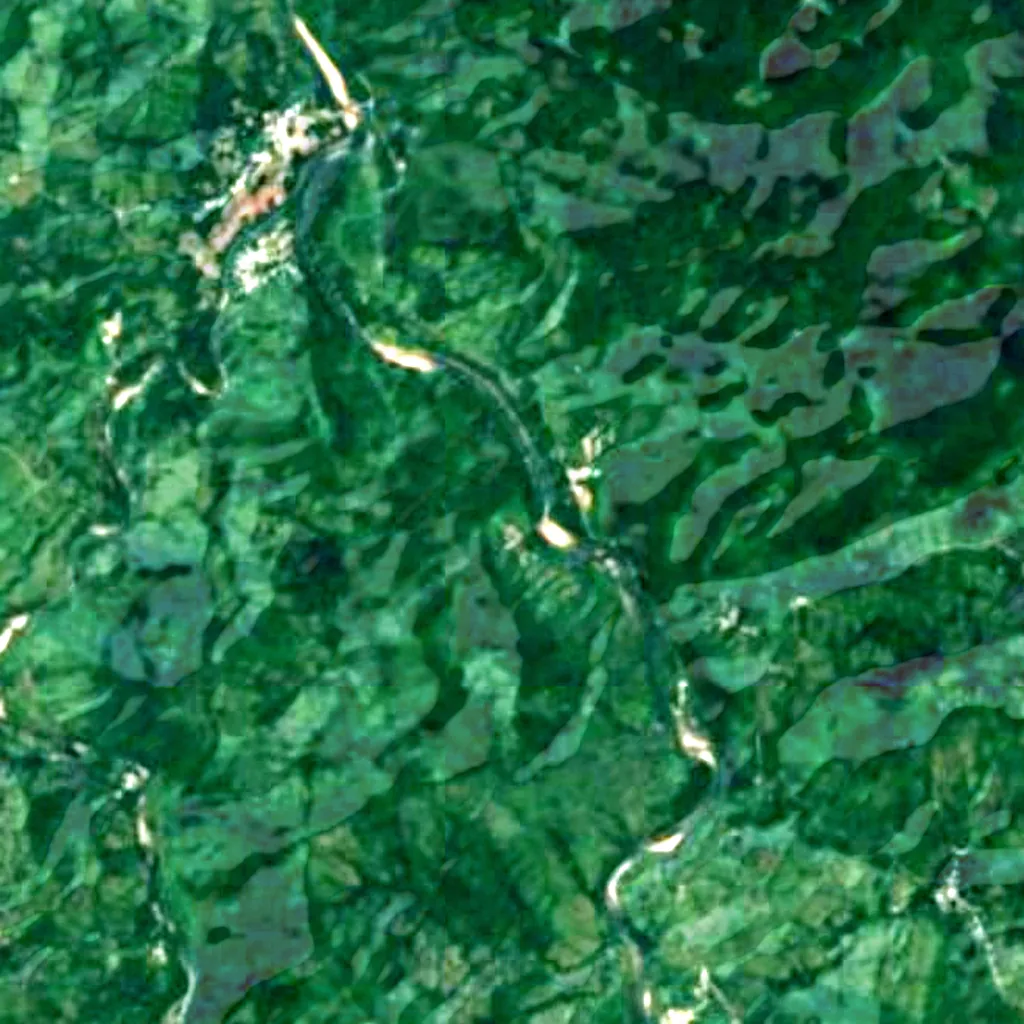 O chão por cima de Cueva de Villa Luz (Sentinel-2)