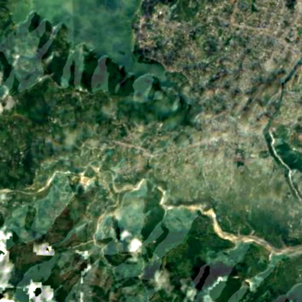El suelo sobre Davis Falls (Sentinel-2)