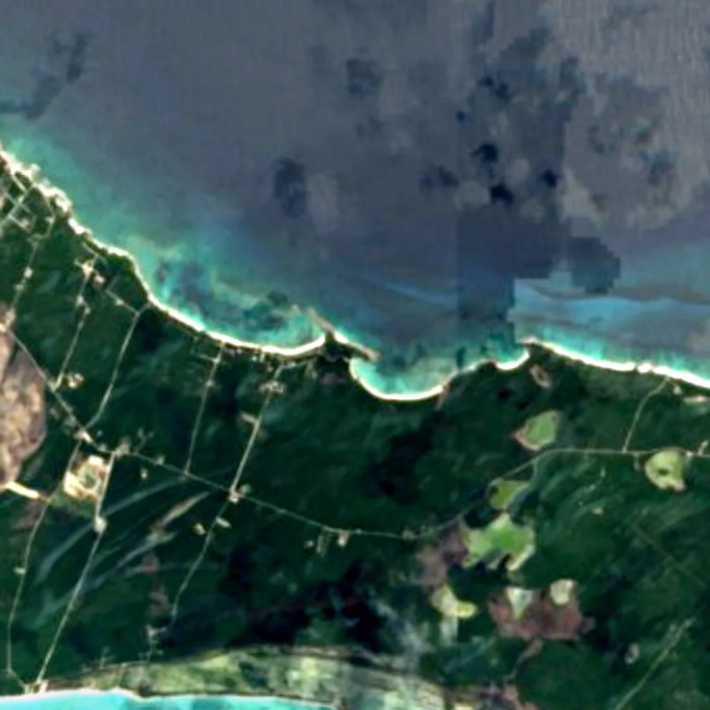 The ground above Dean's Blue Hole (Sentinel-2)