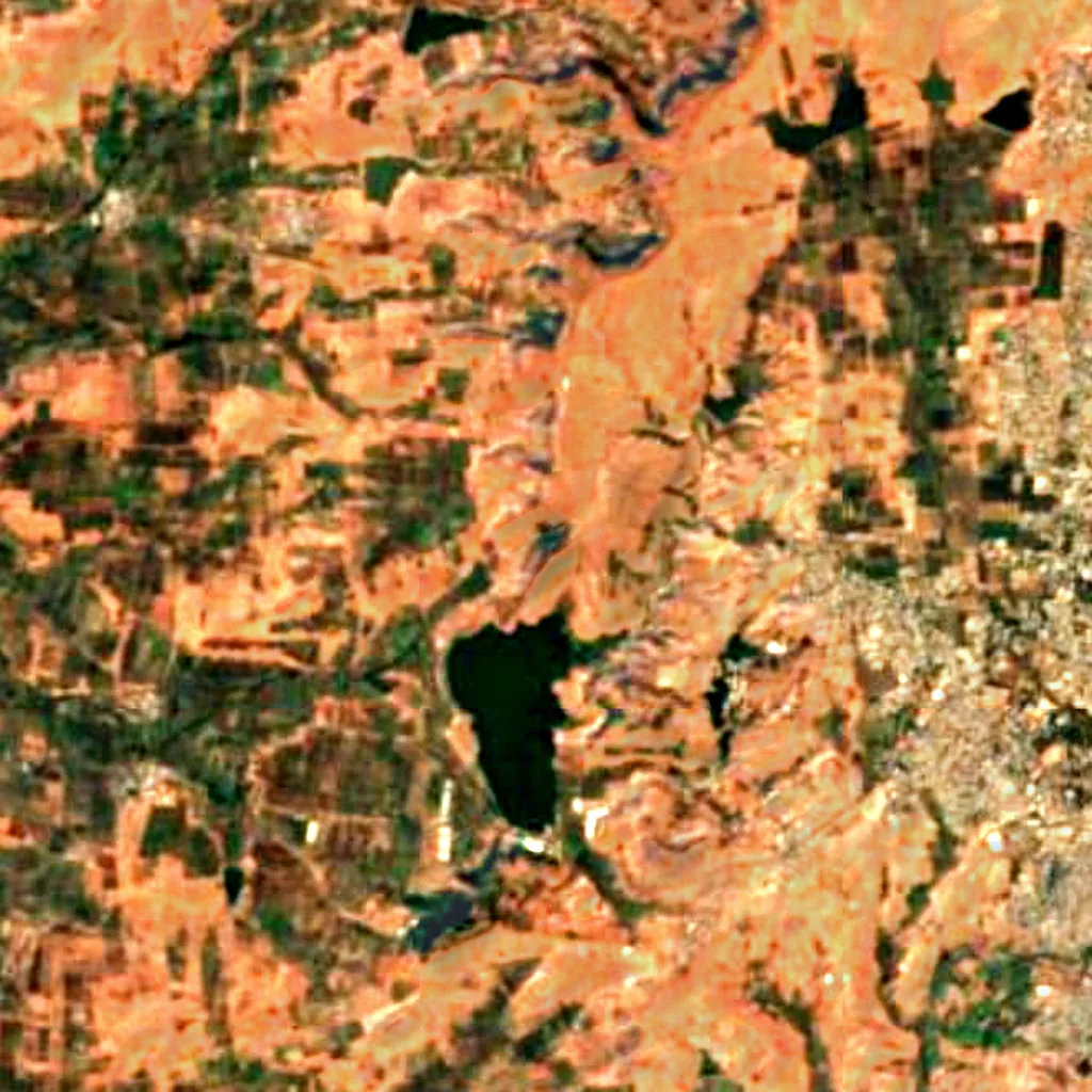 De grond boven Dharashiv Caves (Sentinel-2)