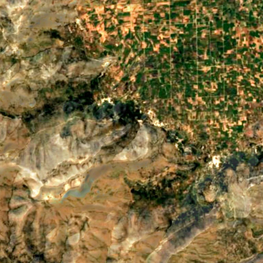 Le sol au-dessus de Grotte de Psychró (Sentinel-2)