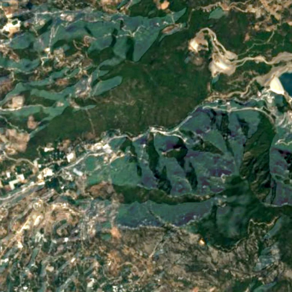 Il terreno sopra Dim Cave (Sentinel-2)