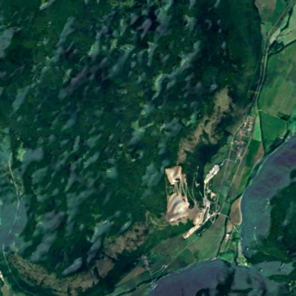 De grond boven Diviačia priepasť (Sentinel-2)