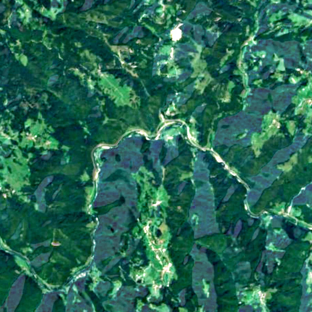 De grond boven Divje babe (Sentinel-2)