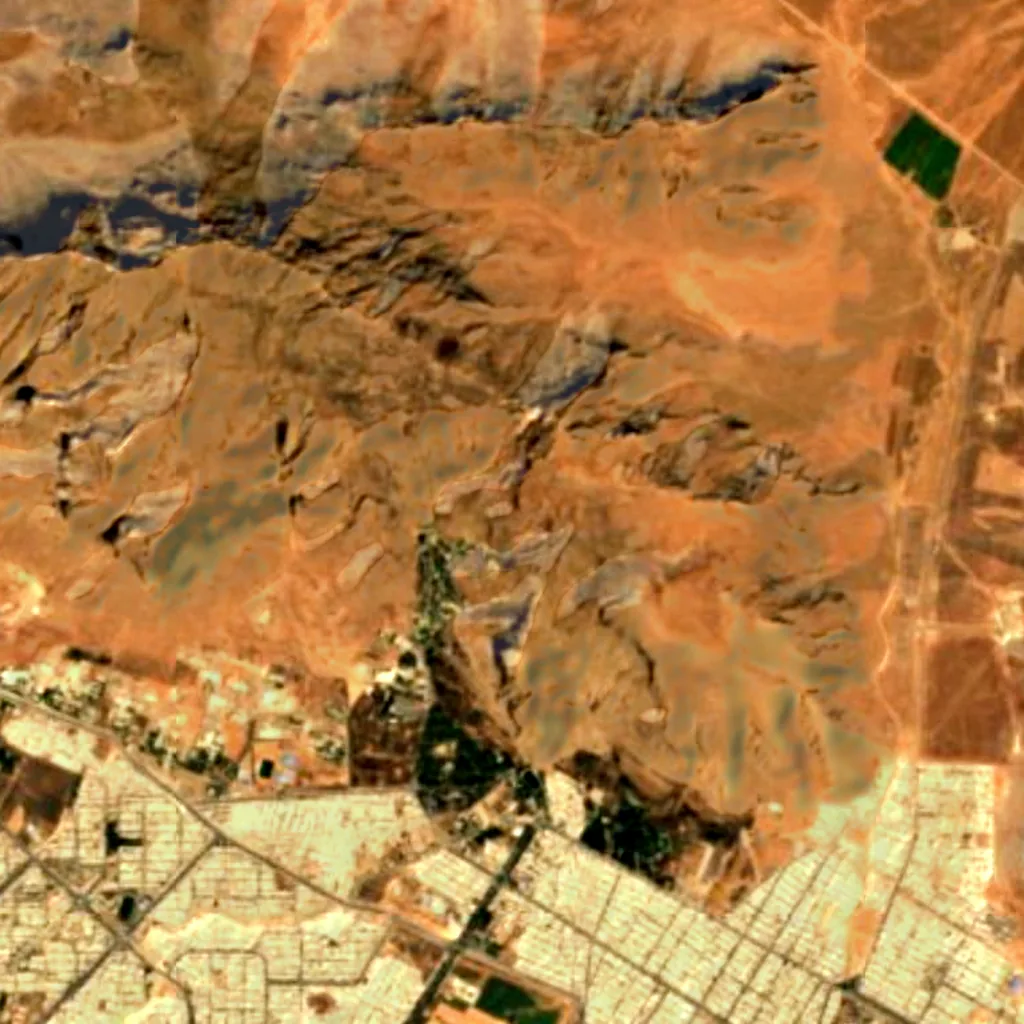 De grond boven Do-Ashkaft Cave (Sentinel-2)