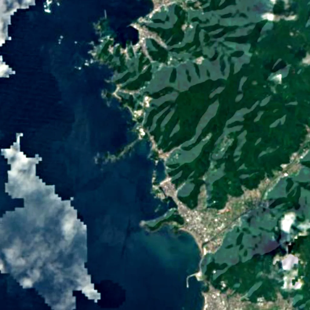 Le sol au-dessus de Dōgashima Tensōdō (Sentinel-2)