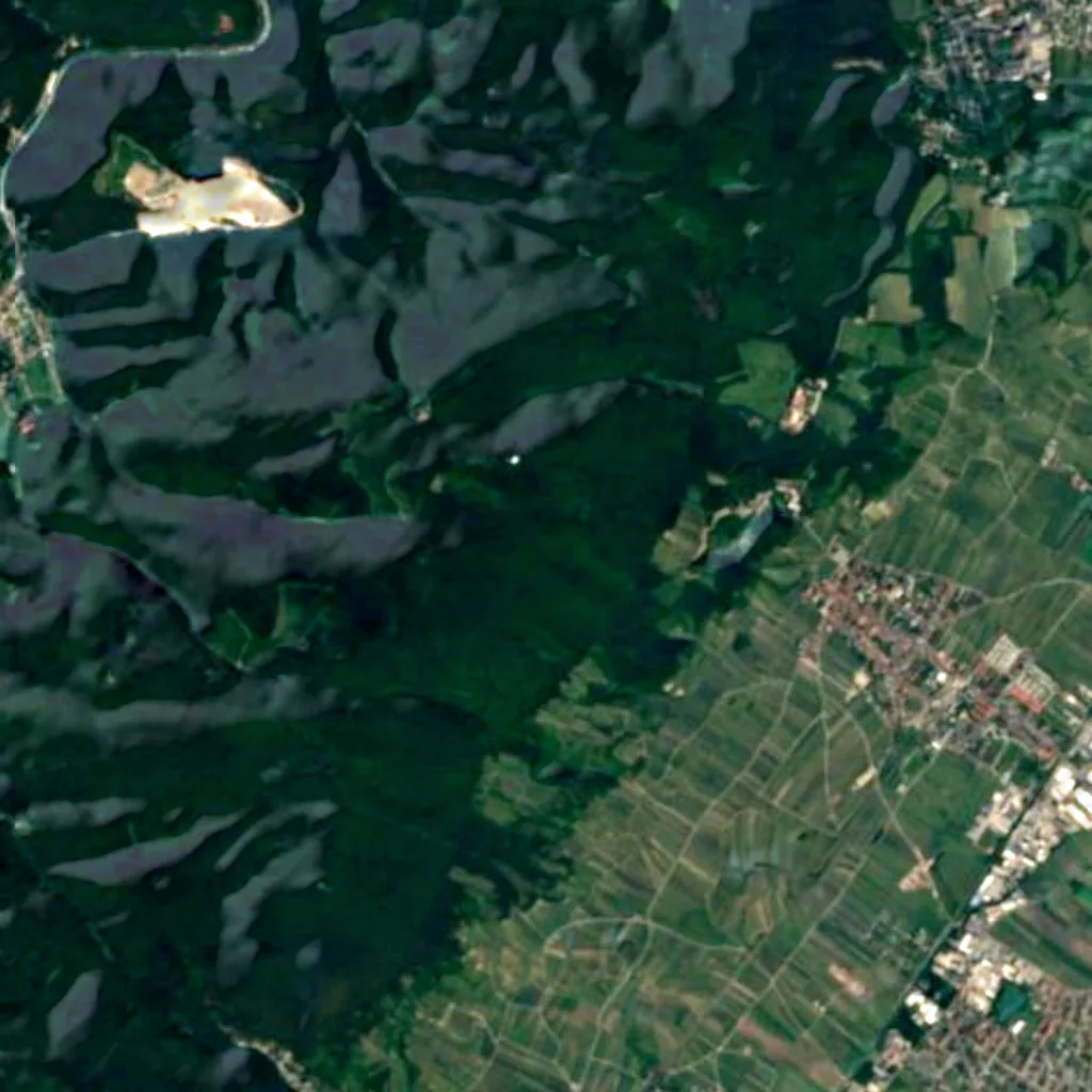 De grond boven Dreidärrischen-Höhle (Sentinel-2)