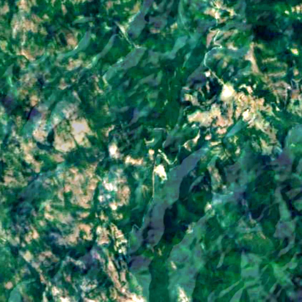 Le sol au-dessus de Grotte de Dupnisa (Sentinel-2)