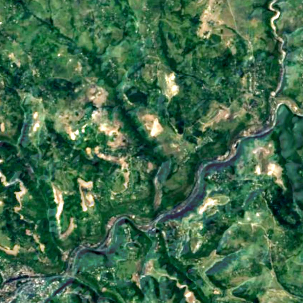 The ground above Dzudzuana cave (Sentinel-2)