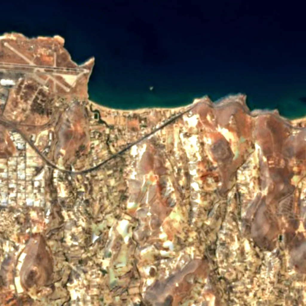 Le sol au-dessus de Grotte d'Ilithyie (Sentinel-2)
