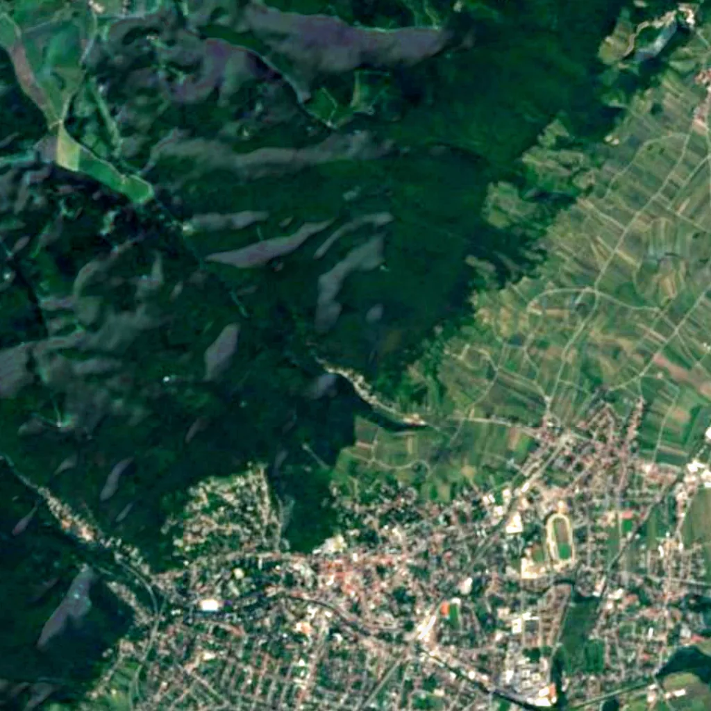 O chão por cima de Einödhöhle (Sentinel-2)