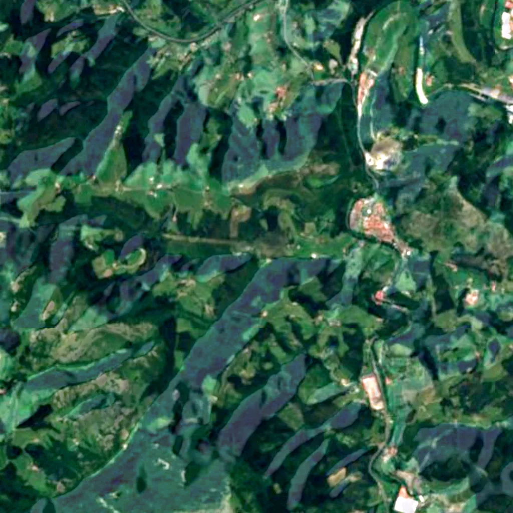 The ground above Ekain cave (Sentinel-2)