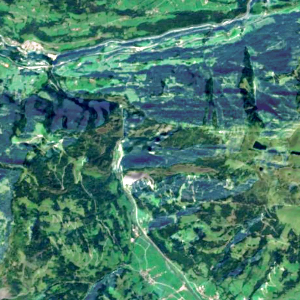 Il terreno sopra Entrische Kirche (Sentinel-2)