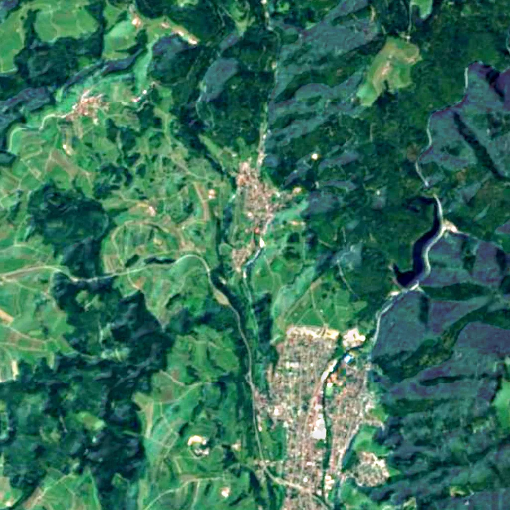 De grond boven Erdmannshöhle (Sentinel-2)