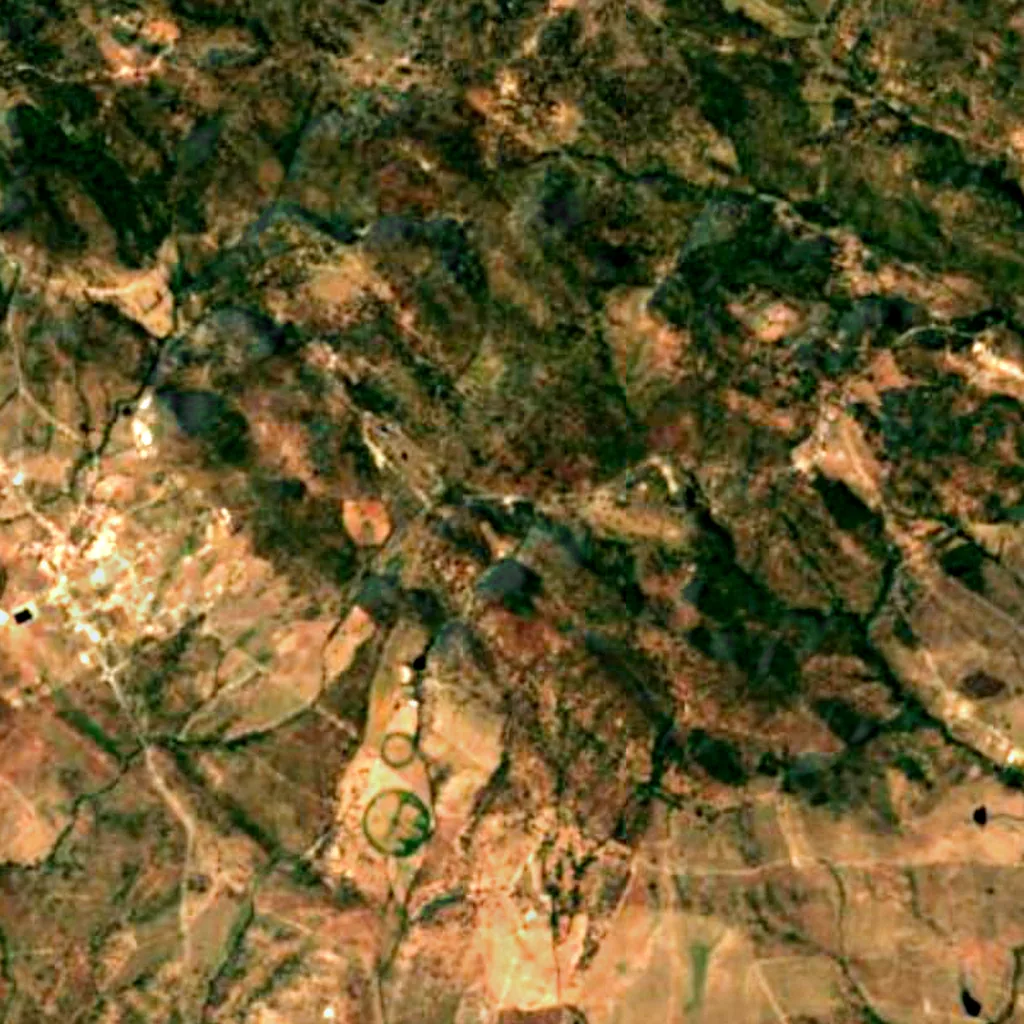 El suelo sobre Cueva del Escoural (Sentinel-2)