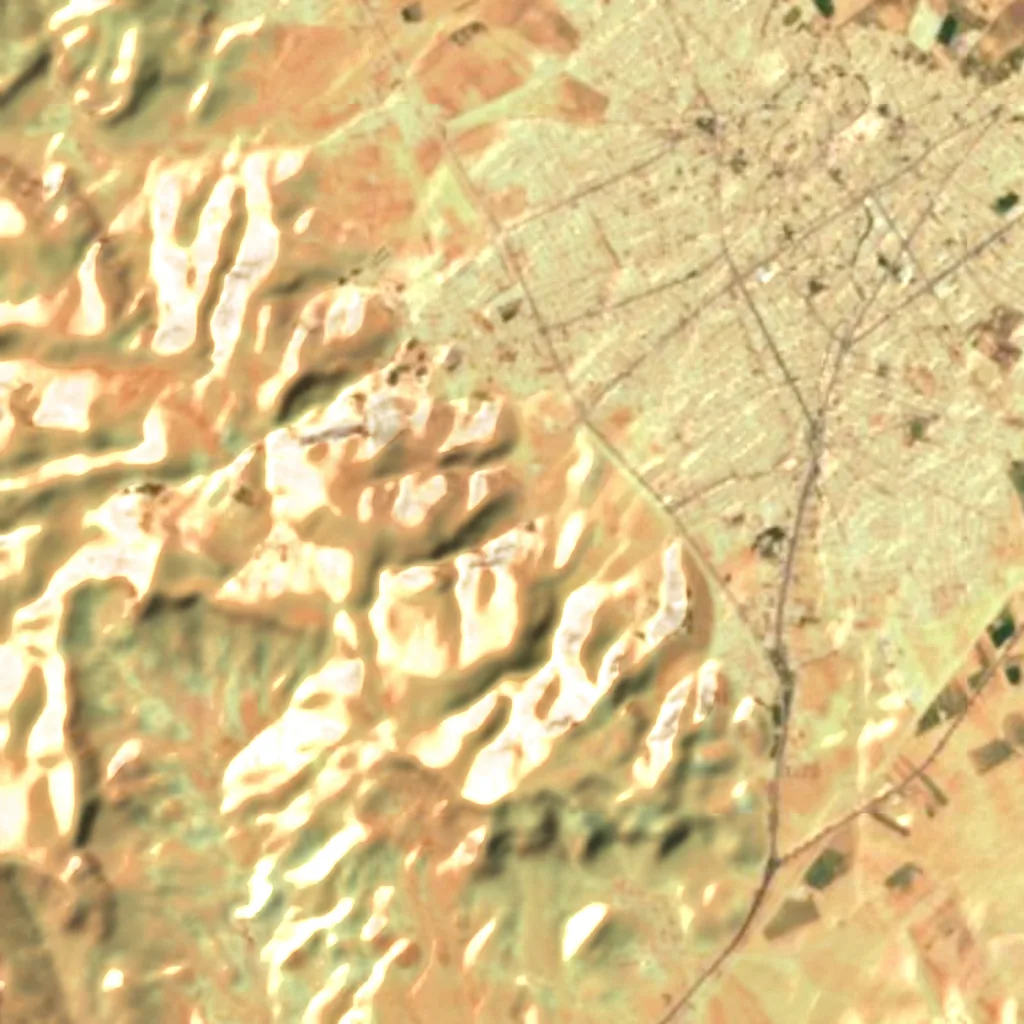Le sol au-dessus de Eshkaft-e Salman (Sentinel-2)
