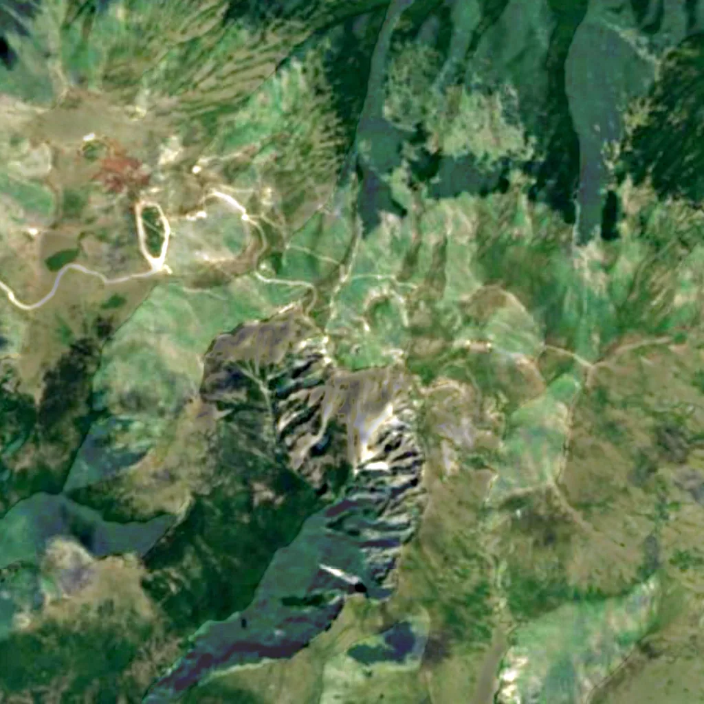 Le sol au-dessus de Falakro Karst Cave (Sentinel-2)