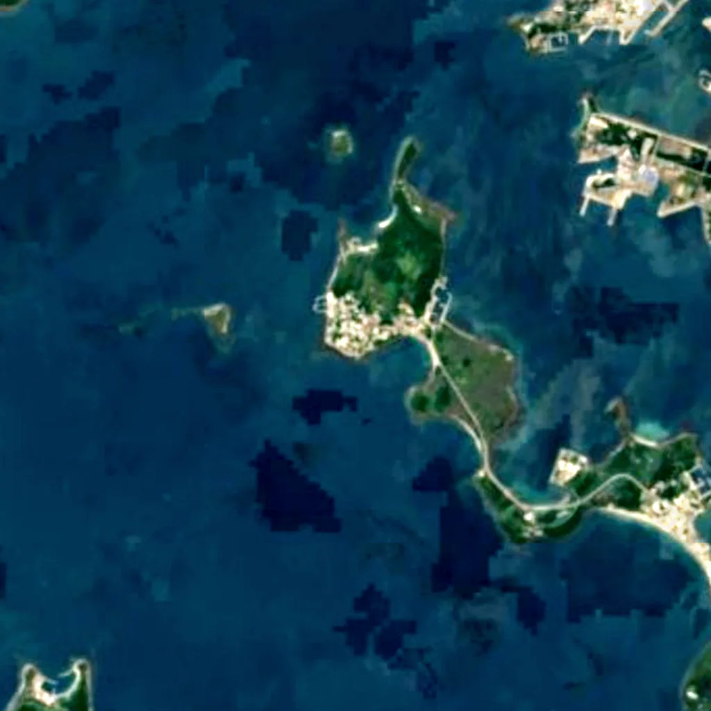 O chão por cima de Fenggui Cave (Sentinel-2)