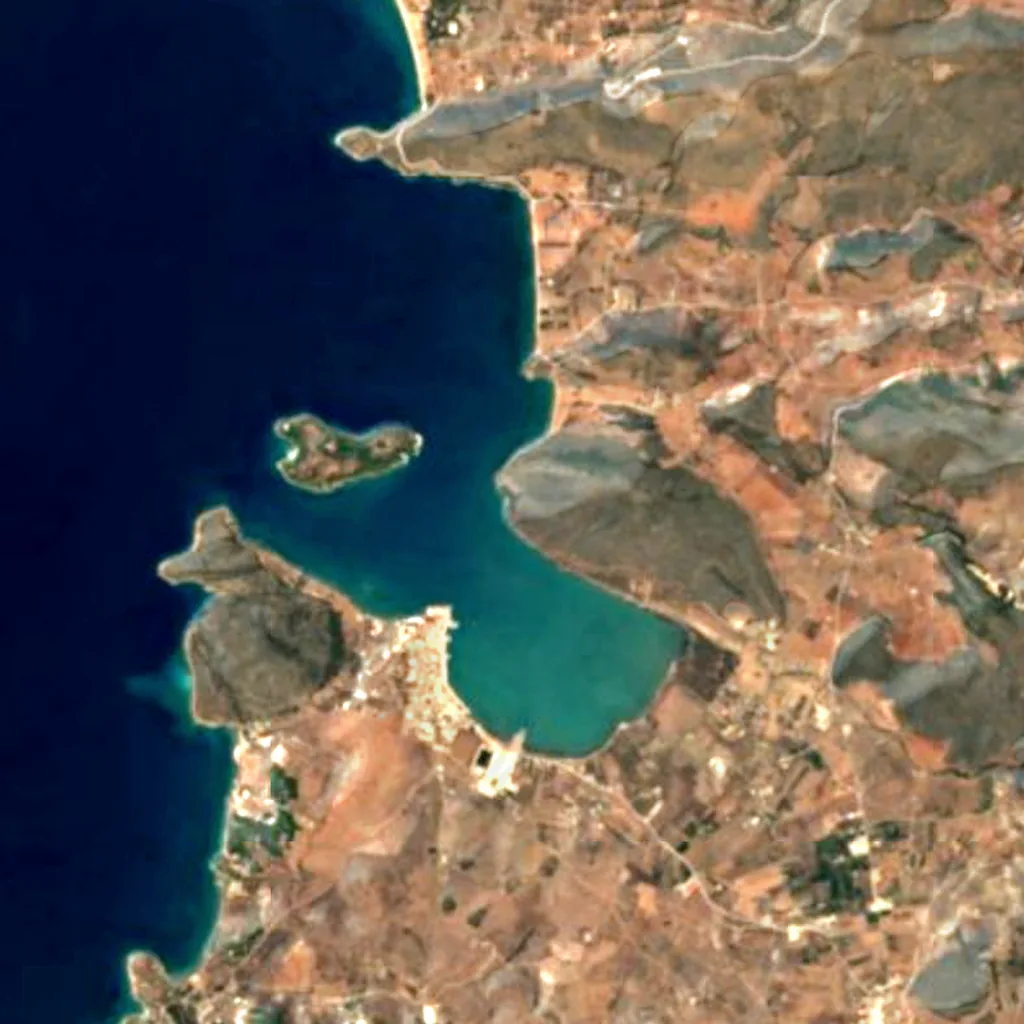 Der Boden über Franchthi (Sentinel-2)