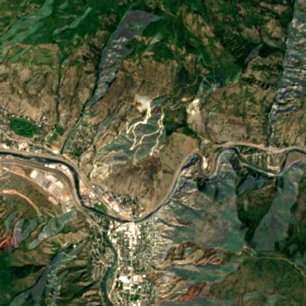 Der Boden über Glenwood Caverns (Sentinel-2)