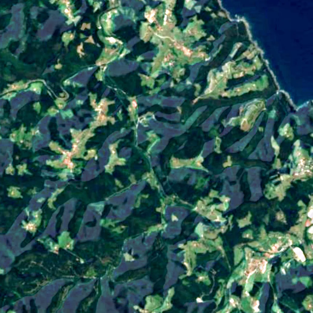 El suelo sobre Cueva de Goikolau (Sentinel-2)