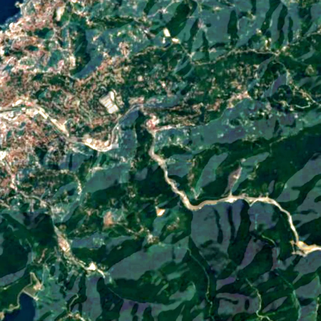 Le sol au-dessus de Gökgöl Cave (Sentinel-2)