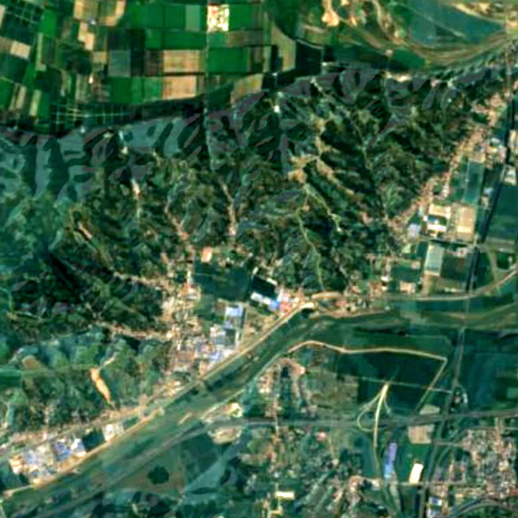Il terreno sopra Gongxian Grottoes (Sentinel-2)