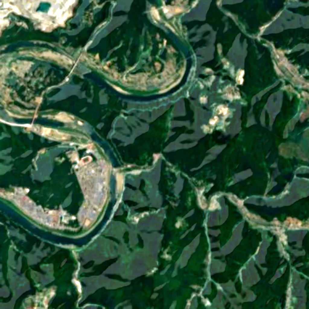 The ground above Gosu Cave (Sentinel-2)