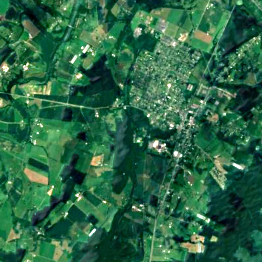 Le sol au-dessus de Grand Caverns (Sentinel-2)