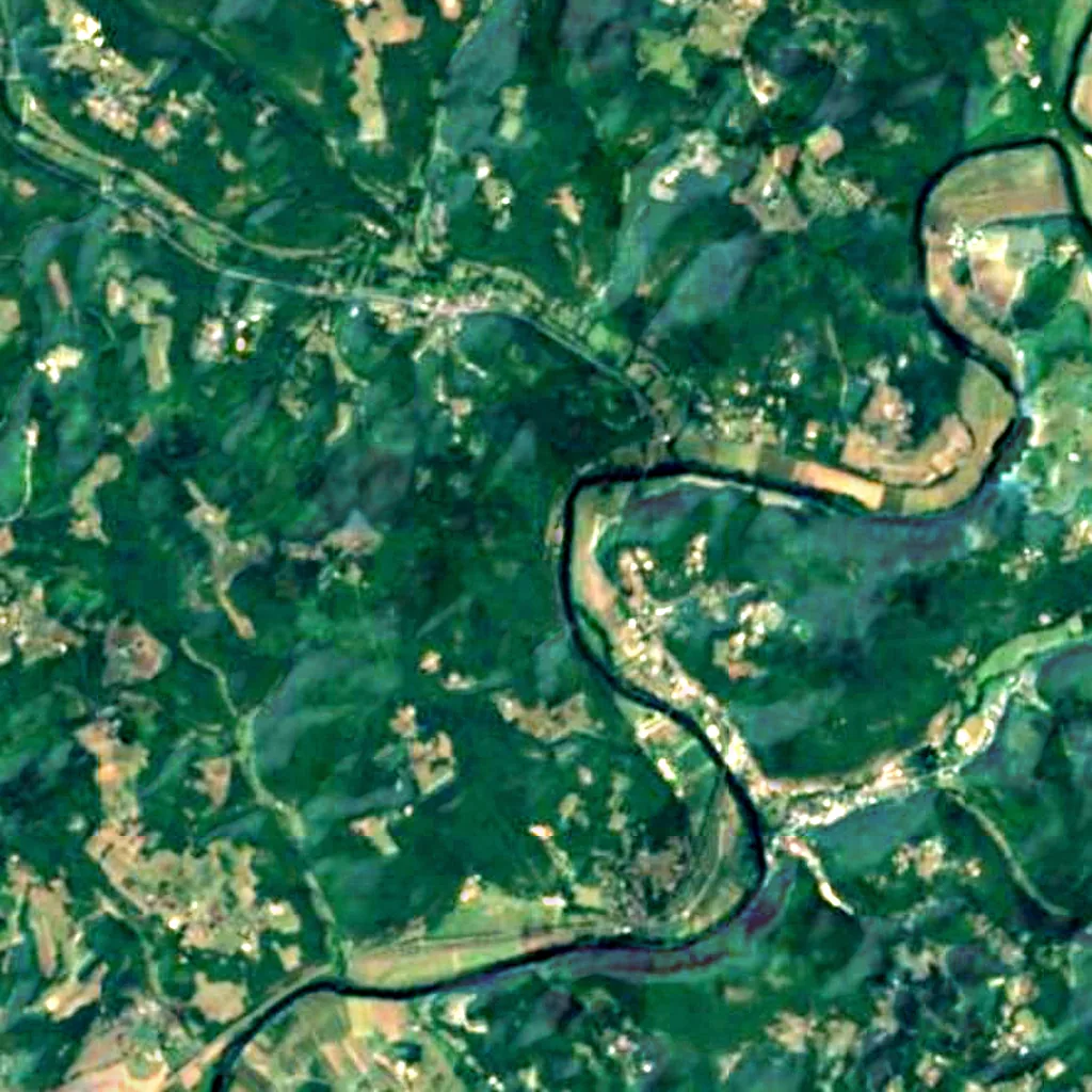 De grond boven Grotte du Grand Roc (Sentinel-2)