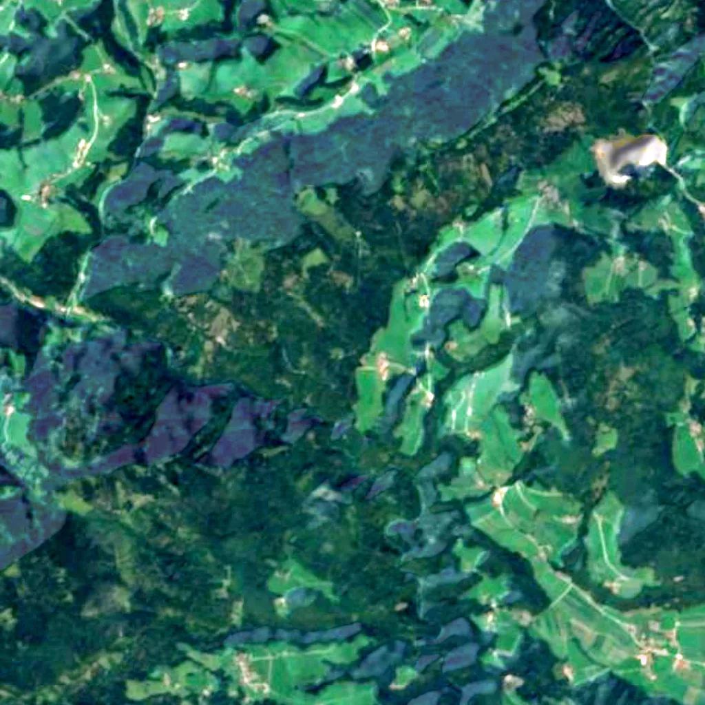 Il terreno sopra Grasslhöhle (Sentinel-2)