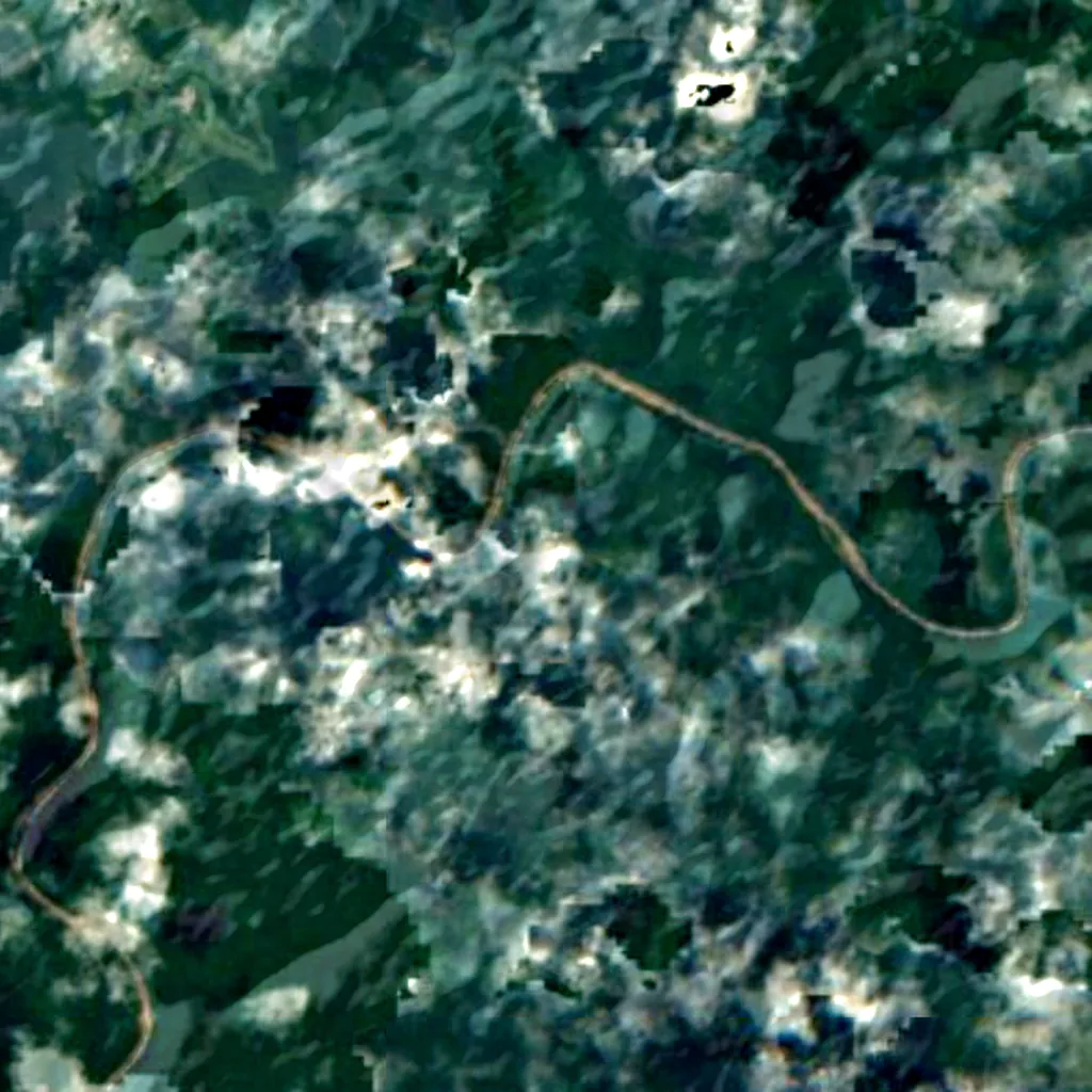 Le sol au-dessus de Great Onyx Cave (Sentinel-2)