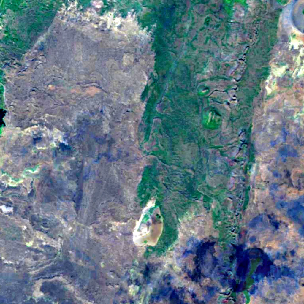 El suelo sobre Grjótagjá (Sentinel-2)