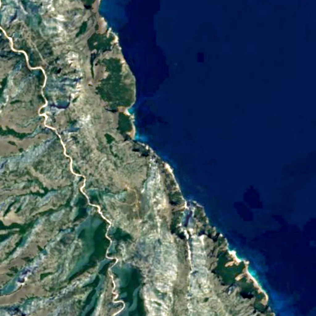 El suelo sobre Grotta del Fico (Sentinel-2)