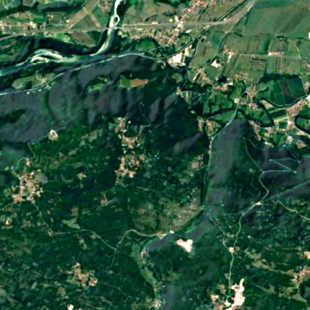 El suelo sobre Grotta Regina del Carso (Sentinel-2)