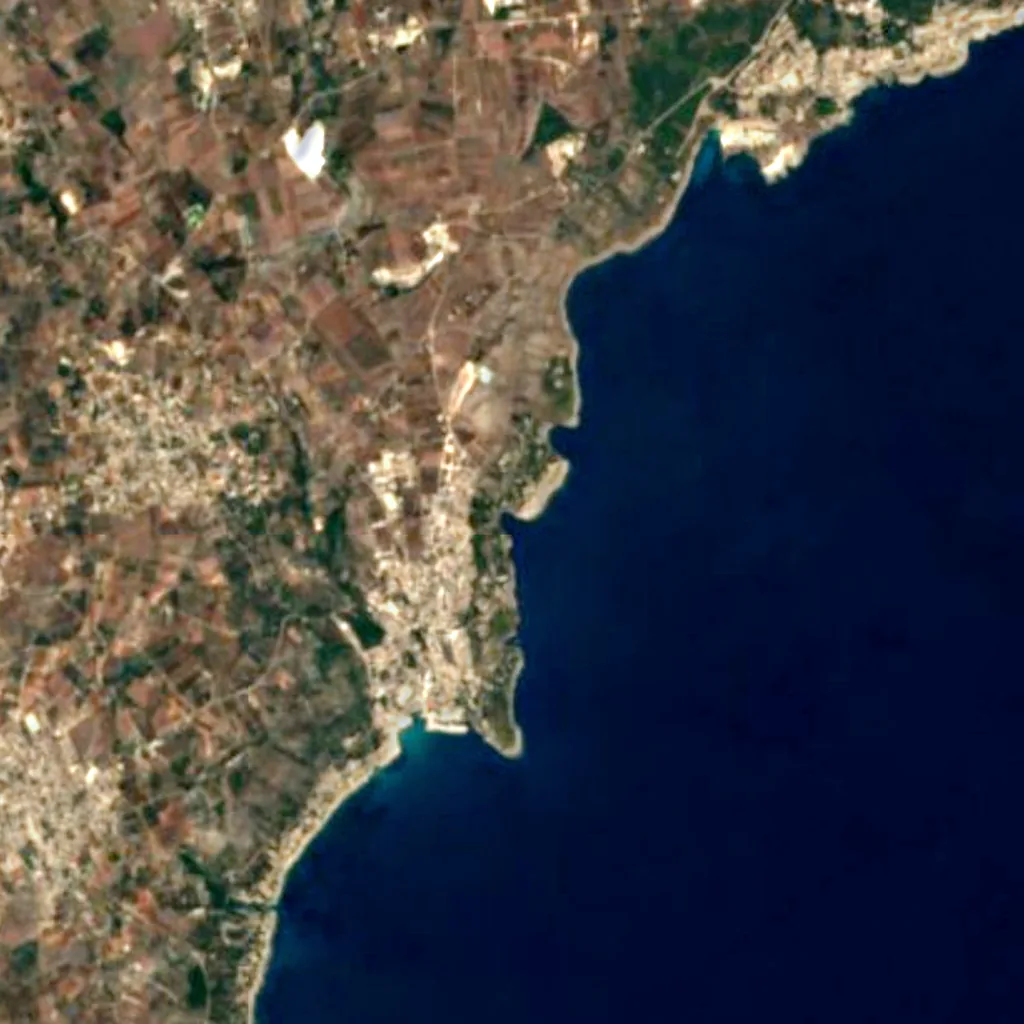 The ground above Grotta Zinzulusa (Sentinel-2)