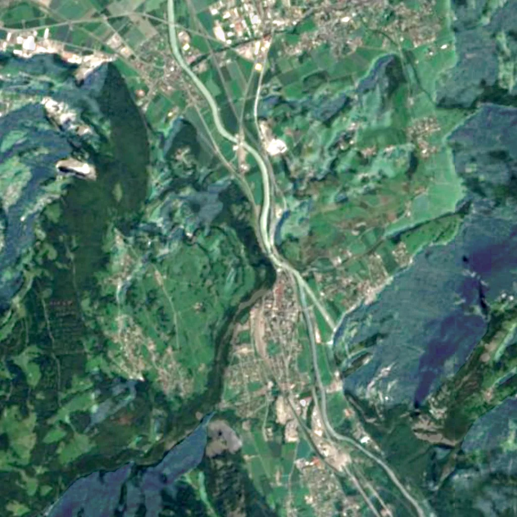 Il terreno sopra Grotte aux Fées (Sentinel-2)