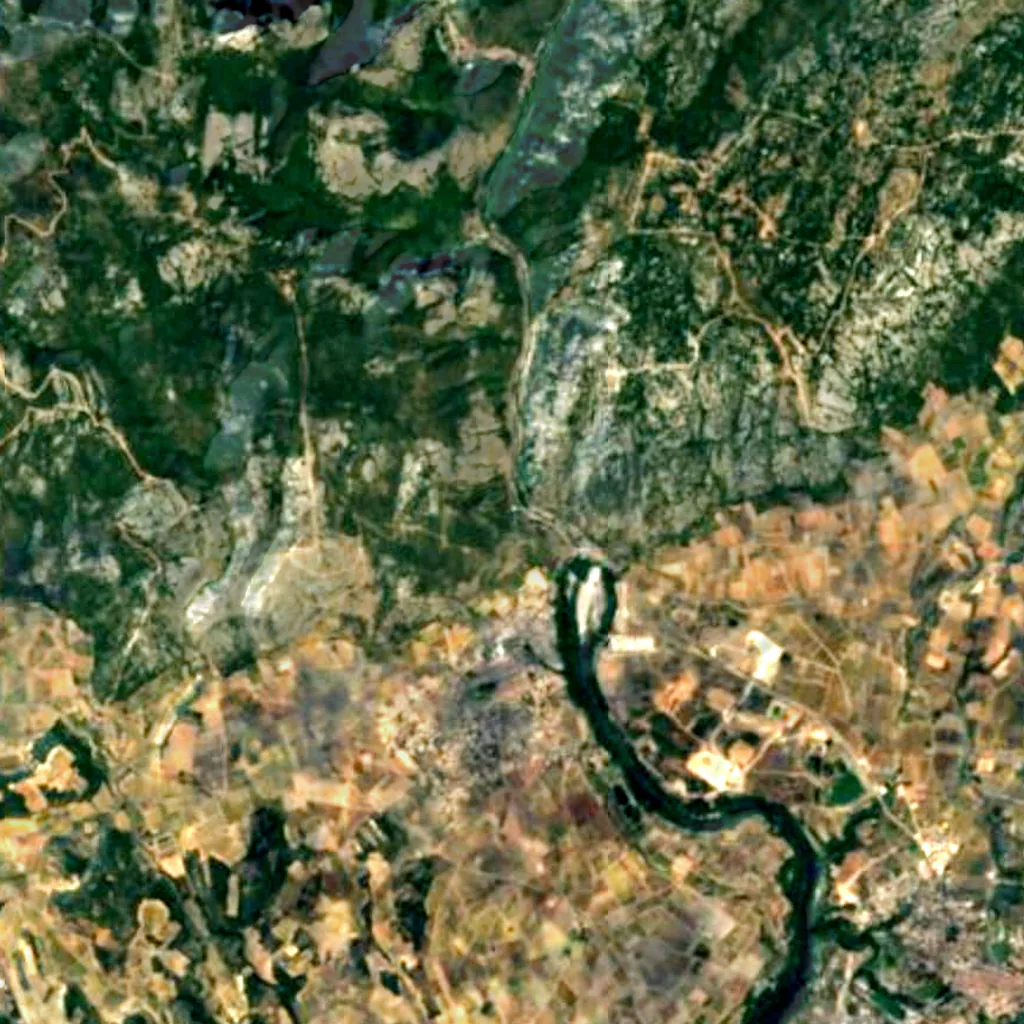 Il terreno sopra Grotta di Clamouse (Sentinel-2)