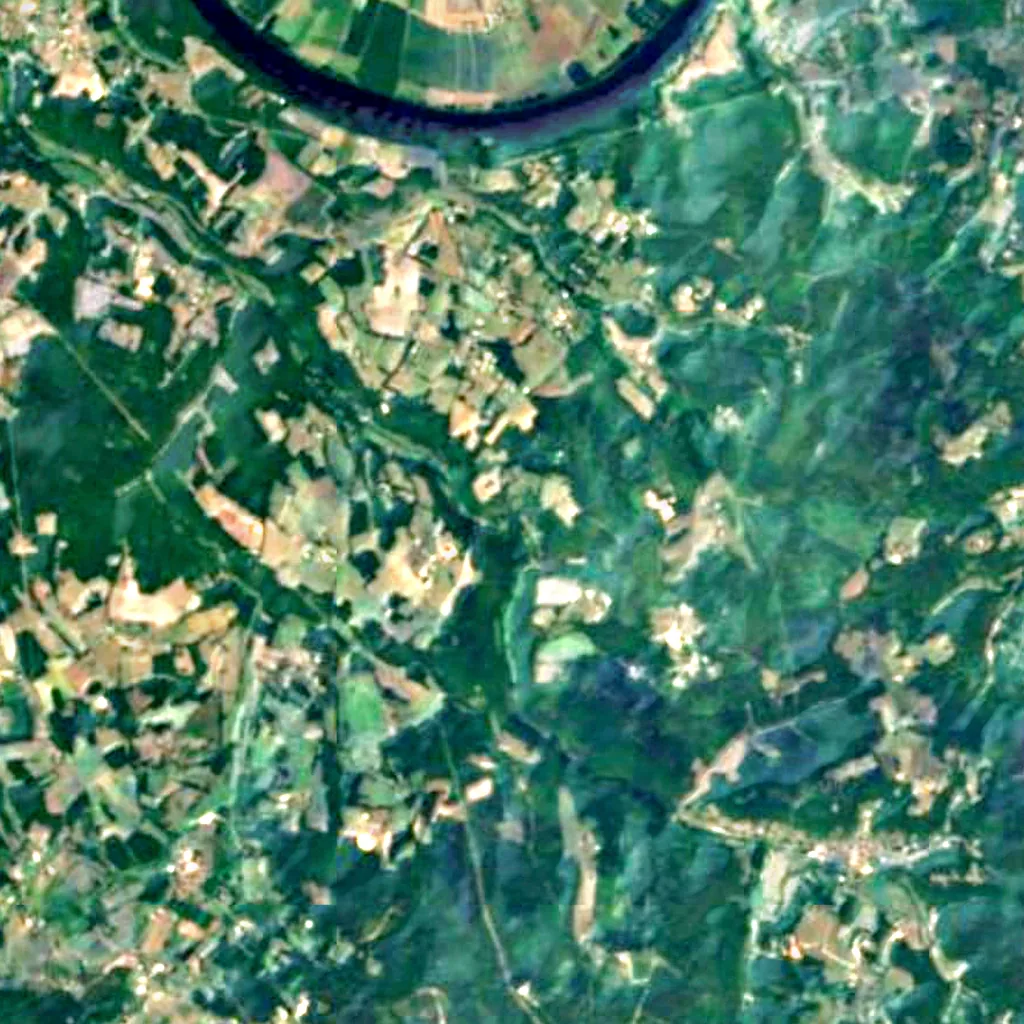 The ground above Grotte de Cussac (Sentinel-2)